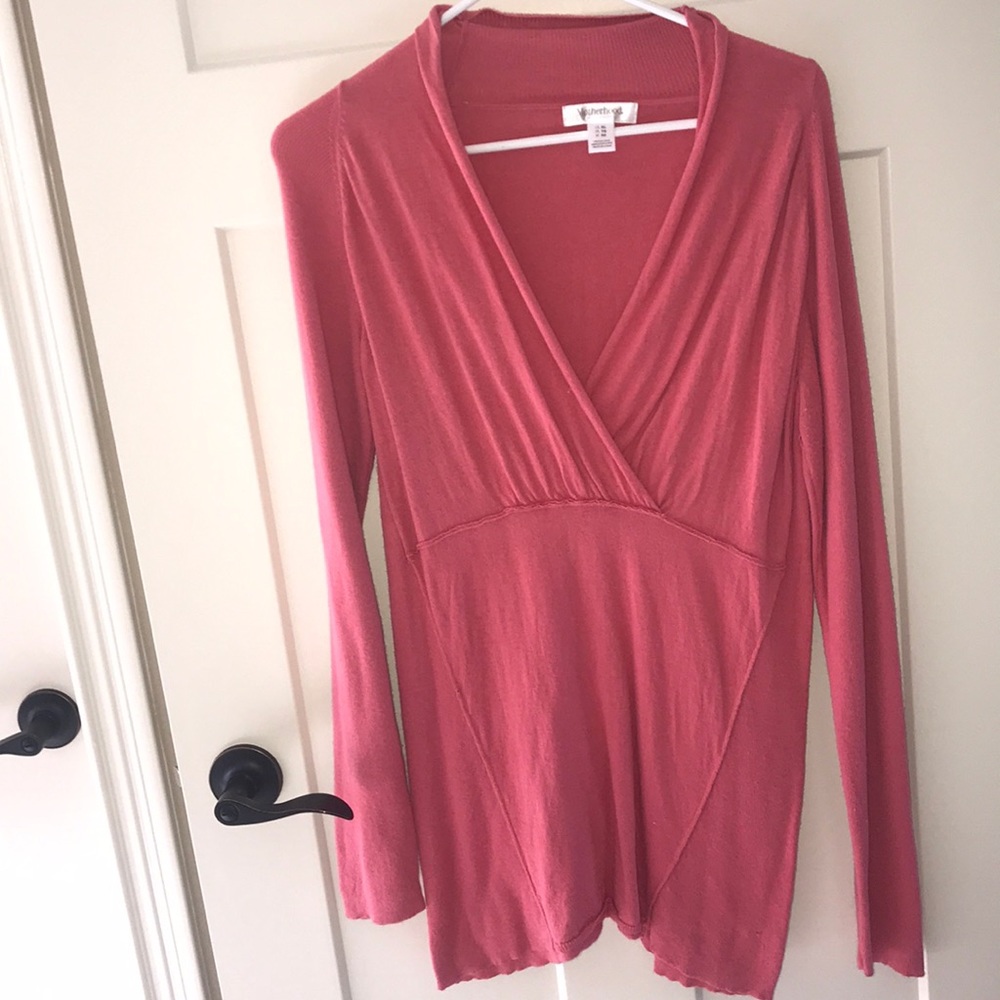 Coral Maternity Sweater